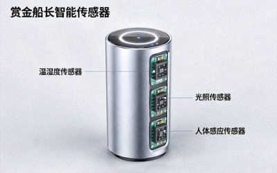 赏金船长智能传感器产品 - 包括温湿度、光照、人体感应等